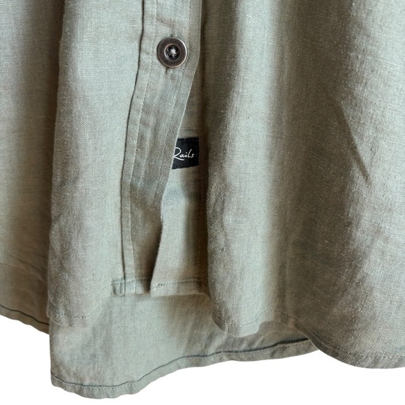 Rails Kona Sage Shirt Inca Embroidery Linen Blend Size Small - Picture 9 of 12